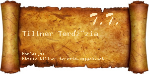 Tillner Terézia névjegykártya